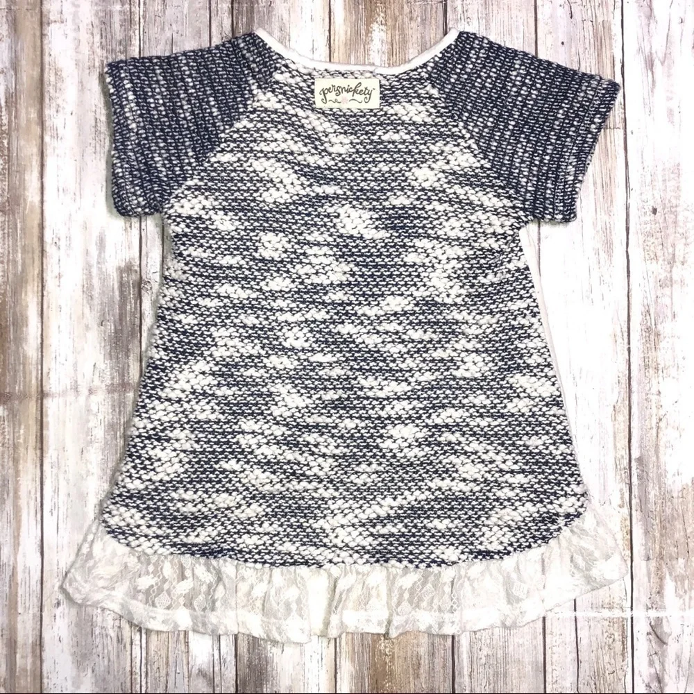 PERSNICKETY Jade‎ High-Low Lace Hem Top Girls 2 yrs